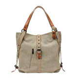 Casual Handbag For Women Shoulder Crossbody Canvas Environmental Shopping Bag Simple Multifunctional Canvas Tote