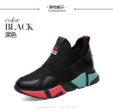 LycraKington 6593 Round head flat low-top shoes Elastic band color matching sneakers Waterproof platform women's shoes