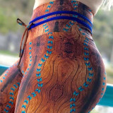 2018 New Knitting Rope Print Patchwork Gym Yoga Leggings Women Fitness Clothing Sporting Leggings Women Trousers Pants Female