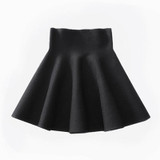2018 Spring Autumn New Women Skirt Knitting Woolen Midi Skirt Ladies High Waist Casual Pleated Elastic Flared Skirts Womens 2018 Spring Autumn New Women Skirt Knitting Woolen Midi Skirt Ladies High Waist Casual Pleated Elastic Flared Skirts Womens