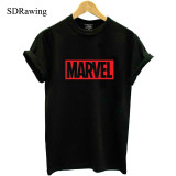 NEW 2018 MARVEL t Shirt woman cotton short sleeves Casual male tshirt marvel shirts tops Graphic Tees  plus size