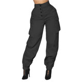 Women High Waist Harem Pants  Elastic Waist Stripe Casual Pants Women High Waist Harem Pants  Elastic Waist Stripe Casual Pants