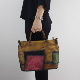 2018 Genuine Leather Top-Handle Bag Women Shoulder Bag Cross-body Handbag Cow Leather Vintage Original Design