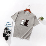 Women T-shirt Two Cats