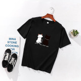 Women T-shirt Two Cats