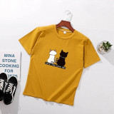Women T-shirt Two Cats