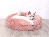 Round Plush Cat Bed