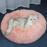 Round Plush Cat Bed