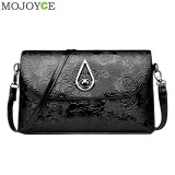 Women Flower Printed Handbag PU Leather Messenger Bags Fashion