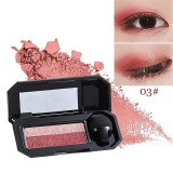 Professional Brand Eyeshadow Pallete Two Color Cosmetics Waterproof Pigment Double Color Shimmer Nude Eyeshadow Makeup Palette