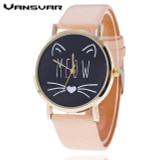 Fashion Lovely Meow Cat Watch Casual Women Wristwatch