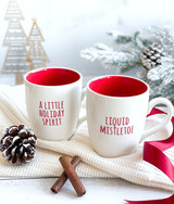 Stoneware Holiday Mugs, 4 Styles