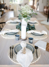 Farmhouse Beaded Napkin Rings, Set of 4