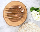 Lina Rose Gold Flatware, 5-20 piece sets