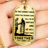 Personalized My Brother Dog Tag Necklace Chain - Inspirational To My Brother, Best Gifts For Your Brother, Idea Gift, Birthday, Christmas Gift For Brother ndbo29