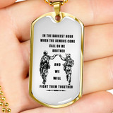 Personalized My Brother Dog Tag Necklace Chain - Inspirational To My Brother, Best Gifts For Your Brother, Idea Gift, Birthday, Christmas Gift For Brother ndbo24