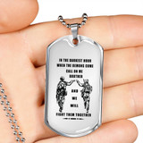 Personalized My Brother Dog Tag Necklace Chain - Inspirational To My Brother, Best Gifts For Your Brother, Idea Gift, Birthday, Christmas Gift For Brother ndbo24