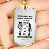 Personalized My Brother Dog Tag Necklace Chain - Inspirational To My Brother, Best Gifts For Your Brother, Idea Gift, Birthday, Christmas Gift For Brother ndbo27