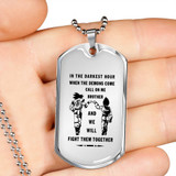 Personalized My Brother Dog Tag Necklace Chain - Inspirational To My Brother, Best Gifts For Your Brother, Idea Gift, Birthday, Christmas Gift For Brother ndbo27