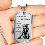 Personalized My Brother Dog Tag Necklace Chain - Inspirational To My Brother, Best Gifts For Your Brother, Idea Gift, Birthday, Christmas Gift For Brother ndbo10