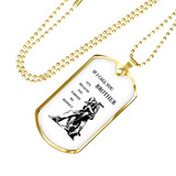 Personalized My Brother Dog Tag Necklace Chain - Inspirational To My Brother, Best Gifts For Your Brother, Idea Gift, Birthday, Christmas Gift For Brother ndbo6