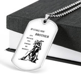 Personalized My Brother Dog Tag Necklace Chain - Inspirational To My Brother, Best Gifts For Your Brother, Idea Gift, Birthday, Christmas Gift For Brother ndbo6