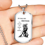 Personalized My Brother Dog Tag Necklace Chain - Inspirational To My Brother, Best Gifts For Your Brother, Idea Gift, Birthday, Christmas Gift For Brother ndbo6