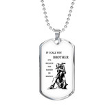 Personalized My Brother Dog Tag Necklace Chain - Inspirational To My Brother, Best Gifts For Your Brother, Idea Gift, Birthday, Christmas Gift For Brother ndbo6