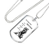 Personalized My Brother Dog Tag Necklace Chain - Inspirational To My Brother, Best Gifts For Your Brother, Idea Gift, Birthday, Christmas Gift For Brother ndbo6