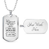 Boyfriend Dog Tag, To My Boyfriend From Girlfriend Dog Tag, Boyfriend Dog Tags Idea, Gift For Boyfriend, Birthday Gift, Christmas Gift, Valentine Gift For Boyfriend ndbf139