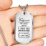 Boyfriend Dog Tag, To My Boyfriend From Girlfriend Dog Tag, Boyfriend Dog Tags Idea, Gift For Boyfriend, Birthday Gift, Christmas Gift, Valentine Gift For Boyfriend ndbf139