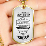 Boyfriend Dog Tag, To My Boyfriend From Girlfriend Dog Tag, Boyfriend Dog Tags Idea, Gift For Boyfriend, Birthday Gift, Christmas Gift, Valentine Gift For Boyfriend ndbf124