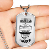 Boyfriend Dog Tag, To My Boyfriend From Girlfriend Dog Tag, Boyfriend Dog Tags Idea, Gift For Boyfriend, Birthday Gift, Christmas Gift, Valentine Gift For Boyfriend ndbf124