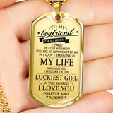 Boyfriend Dog Tag, To My Boyfriend From Girlfriend Dog Tag, Boyfriend Dog Tags Idea, Gift For Boyfriend, Birthday Gift, Christmas Gift, Valentine Gift For Boyfriend ndbf102