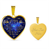 To my wife necklace, luxury necklace for wife from husband, amazing wife heart necklace, special necklace for wife - thank you for sharing your life with me - I love you 611whg To my wife necklace, luxury necklace for wife from husband, amazing wife heart necklace, special necklace for wife - thank you for sharing your life with me - I love you 611whg