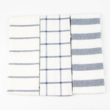 Striped and Checked Table Napkins (Set of 4)