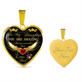Dad And Daughter, To My Daughter, Gift For Daughter, Heart Charm For Daughter, Birthday Gift For Daughter, To My Love, Best Gift For Daughter, Perfect Gift For Daughter, Anniversary Gift For Daughter, Christmas Gift For Daughter, LvA, briansi1140
