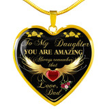 Dad And Daughter, To My Daughter, Gift For Daughter, Heart Charm For Daughter, Birthday Gift For Daughter, To My Love, Best Gift For Daughter, Perfect Gift For Daughter, Anniversary Gift For Daughter, Christmas Gift For Daughter, LvA, briansi1140