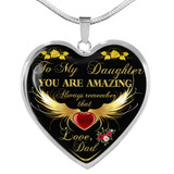 Dad And Daughter, To My Daughter, Gift For Daughter, Heart Charm For Daughter, Birthday Gift For Daughter, To My Love, Best Gift For Daughter, Perfect Gift For Daughter, Anniversary Gift For Daughter, Christmas Gift For Daughter, LvA, briansi1140