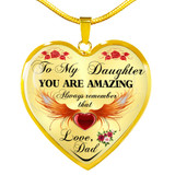 Dad And Daughter, To My Daughter, Gift For Daughter, Heart Charm For Daughter, Birthday Gift For Daughter, To My Love, Best Gift For Daughter, Perfect Gift For Daughter, Anniversary Gift For Daughter, Christmas Gift For Daughter, LvA, briansi1139