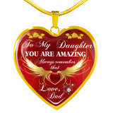 Dad And Daughter, To My Daughter, Gift For Daughter, Heart Charm For Daughter, Birthday Gift For Daughter, To My Love, Best Gift For Daughter, Perfect Gift For Daughter, Anniversary Gift For Daughter, Christmas Gift For Daughter, LvA, briansi1138