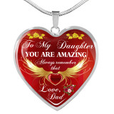 Dad And Daughter, To My Daughter, Gift For Daughter, Heart Charm For Daughter, Birthday Gift For Daughter, To My Love, Best Gift For Daughter, Perfect Gift For Daughter, Anniversary Gift For Daughter, Christmas Gift For Daughter, LvA, briansi1138