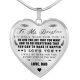 Birthday Gift For Daughter,To My Daughter Necklace, Necklace For Daughter From Dad,Special Necklace For Daughter,Best Gift For Daughter From Dad,Amazing Daughter Necklace 995dhd