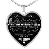 Granddaughter Necklace,Grandpa And Granddaughter Necklace,Amazing Necklace For Granddaughter, Best Birthday Gift For Granddaughter,Granddaughter Gift From Grandpa 957grdps