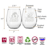 Villain Squad Maleficent & Ursula Stemless Couples WineGlass Set of 2