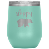 Sloppy Bear Wine Tumbler with Lid [Hilariously Wild!]