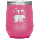 Sloppy Bear Wine Tumbler with Lid [Hilariously Wild!]