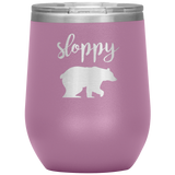Sloppy Bear Wine Tumbler with Lid [Hilariously Wild!]
