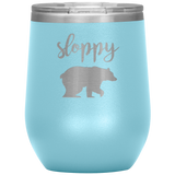 Sloppy Bear Wine Tumbler with Lid [Hilariously Wild!]