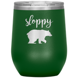 Sloppy Bear Wine Tumbler with Lid [Hilariously Wild!]